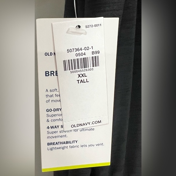 Old Navy Active Go-Dry Jumpsuit Romper XXL Tall Black 4-Way Stretch NWT - Picture 5 of 6